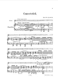 Зитт - Концертная пьеса для скрипки op.46 bis - Клавир - первая страница